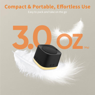 Homebest Portable Sound MachineMini Travel White Noise Machine For Sleeping With Breathing Night Light 16 Soothing Sounds Timer Rechargeable Brown Noise Sound Machine For SleepAdultsOffice Privacy(Black)