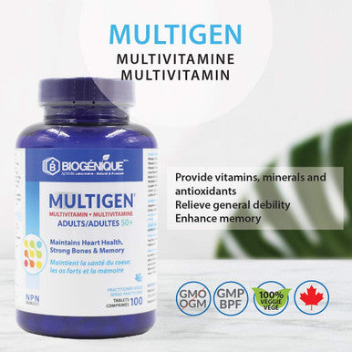 MULTIGEN - Daily Multivitamin - Biogenique (100 tabs)