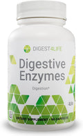 4Life Digestive Enzymes - Dietary Supplement Supports Digestive System and Intestinal Health - Digestive Enzymes Support Food Absorption and Breakdown of Protein Carbohydrates and Fats - 90 Capsules