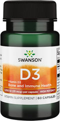 Swanson High Potency Vitamin D-3 1000 Iu (25 mcg) 60 Capsules