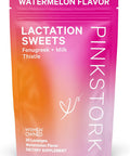 Pink Stork Lactation Sweets Supplement Breastfeeding Snacks with Fenugreek and Milk Thistle to Support Breast Milk Supply - 30 Watermelon Candy Drops (Packaging May Vary)