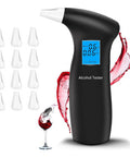 Haptique Breathalyzer With Lcd Digital Display Portable Tester For Alcohol Includes 12 Mouthpieces(Blue)