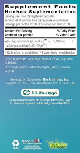 Bio Nutrition Pre-Biotic With Life Oligo Prebiotic Fiber Xos, 60 Count By Bio Nutrition