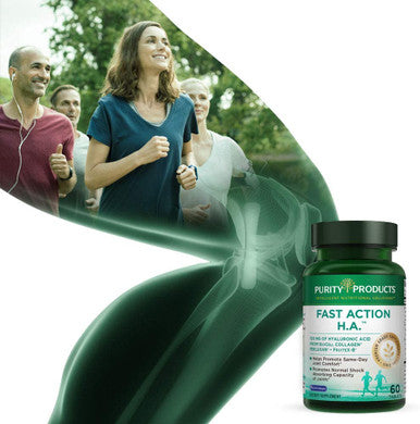Fast Action HA Purity Products Hyaluronic Acid Super Formula Clinically Tested Ingredient Supports Joint Comfort in As Little As 2 Hours BioCell Collagen FruiteXB Perluxan 60 Tablets