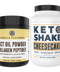 Left Coast Performance Keto MCT Powder + Collagen and Keto Cheesecake Meal Replacement