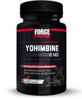 Force Factor Yohimbine Supplement for Men, Yohimbe Bark Extract with Superior Absorption to Enhance Performance, 6mg Yohimbine Bark Pills with Key Ingredients, Works Fast, 30 Capsules