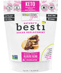Wholesome Yum Besti Natural Sugar Substitute - Keto Granulated Monk Fruit Sweetener Blend With Allulose (No Erythritol) - Non GMO, Zero Calorie, Zero Carb, Sugar Free, No Aftertaste (12 oz)