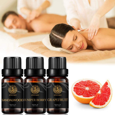 Aromatherapy Grapefruit Essential Oil Set for Diffuser, 3X10ml 100% Pure Juniper Berry Essential Oil Kit for Humidifier-Grapefruit, Juniper Berry, Sandalwood Oil Set, Aromatherapy Sandalwood Oil Kit