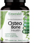 Emerald Labs Osteo Bone Health - Immune Support & Bone & Joint Supplement With Vitamin D3, K2, Calcium, Magnesium, Optimsm, Meriva Phytosome & More - 180 Vegetable Capsules