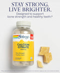 Solaray Calcium Citrate 1000Mg - Chelated Calcium Supplement - Supports Bone Strength And Healthy Teeth - Easy To Digest - 60-Day , Vegan - 68 Servings, 275 Vegcaps