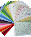A5 50 Sheets Natural Fiber Mulberry Tree,Mulberry paper Sheets Square Origami, Arts Folding Craft, Decoration, Paper for DIY Crafts. 8.3" x 5.8" (Purple Tone, A5)