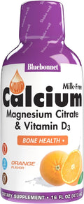Bluebonnet Nutrition Liquid Calcium Citrate Calcium Citrate Magnesium Citrate Vitamin D3 Bone Health Gluten Free Soy Free Milk Free Kosher 32 Servings Strawberry Flavor 16 Fl Oz (Pack of 1)