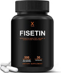 Humanx Fisetin 500Mg - 98% Pure Fisetin Supplement - Powerful Serving Size (Similar To Apigenin Luteolin Quercetin) Senolytic Activator - Natural Polypheonols - Usa Made Non-Gmo Fisetin Capsules