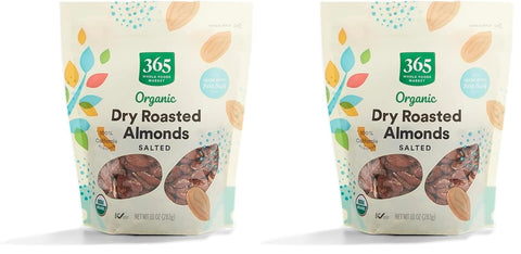 365 by Whole Foods Market, Organic Dry Roasted & Salted Almonds, 10 Ounce