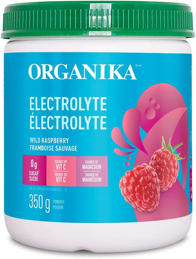 Organika Electrolytes Extra-Strength Powder- Lemon Lime- High In Sodium For Sport Recovery & Electrolyte Drink Mix - Raspberry Flavour- Zero Sugar, Hydration- 350 Gram - 100 Servings