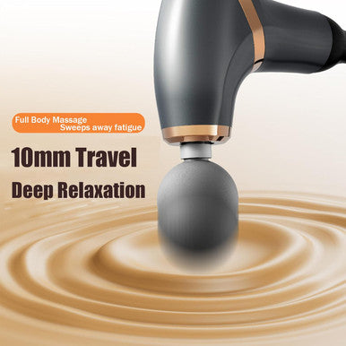 Massage Gun Back Neck Massager For Pain Relief Deep Tissue Percussion Massage Gun With 4 Massage Heads & 6 Speed Levels(Black)