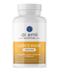 DR. EMIL NUTRITION 2100mg Organic Lions Mane Supplement Capsules Focus Mental Clarity and Cognition Nootropic Lion's Mane Mushroom Supplement with Organic Lions Mane
