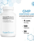 Supersmart Natural Anti Prolactin Support Extracts from Mucuna Pruriens Ashwagandha Ginseng Vitamin B6 Helps with Excess of Prolactin NonGMO Gluten Free 120 Vegetarian Capsules