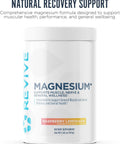 Revive Md Magnesium Powder Supplement - Magnesium Carbonate & Taurate Powder Drink Supports Healthy Bones Muscles & Nerves - Vegan-Friendly Gluten- & Soy- - 30 Servings Raspberry Lemonade