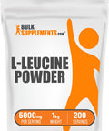 Bulksupplements.Com L-Leucine Powder - Leucine Supplements, Leucine Amino Acid - Bcaa Supplements, Leucine Powder - Unflavored & Gluten Free, 5000Mg Per Serving, 1Kg (2.2 Lbs)