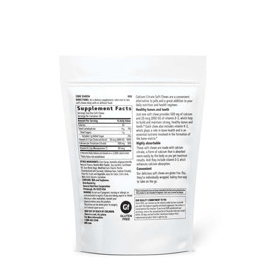 Gnc Calcium Citrate 500 Mg- Berries & Cream Flavor - 30 Soft Chews