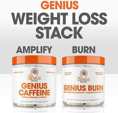 Genius Caffeine Extended Release Microencapsulated Caffeine Pills All Natural NonCrash Sustained Energy Focus Supplement Preworkout Nootropic Brain Booster For Men Women100 Count