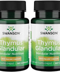 Swanson Raw Thymus Glandular 500 Milligrams 60 Capsules (2 Pack)