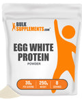 BulkSupplements Egg White Protein Powder (Egg White Powder) - Unflavored, Dairy Free, Lactose Free Protein Powder - 24g of Protein - 30g , 8 Servings (250 Grams - 8.8 oz)