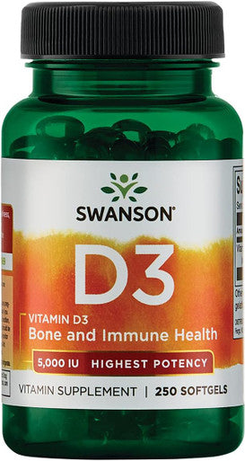 Swanson Immune Health Bundle: Olive Leaf - Turkey Tail Mushroom - Vitamin D3 - Vitamin C w/Rose HIPS