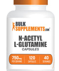 BulkSupplements N-Acetyl L-Glutamine Capsules - Glutamine Supplement - L-Glutamine Nutritional Supplements - L Glutamine Pills - 3 Glutamine Capsules s, 40-Day Supply (120 Capsules)