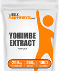 Bulksupplements.Com Yohimbe Extract Powder - Yohimbe Bark Extract, Yohimbe Supplements For Men & Women, Yohimbe Bark Powder - Herbal Supplement, Gluten Free, 250Mg Per Serving, 250G (8.8 Oz)