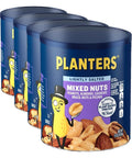 PLANTERS Lightly Salted Mixed Nuts, Plant Based Protein, 15 Oz (1 Ct) | Mixed Nuts: Almonds, Cashews, Brazil Nuts, Peanuts, Pecans. Snacks for Adults. Resealable Canister. Party Snack