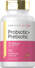 Carlyle Prebiotic & Probiotic for Her | 50 Billion Active Organisms Per Serving | 50 Capsules | Vegetarian Supplement for Women