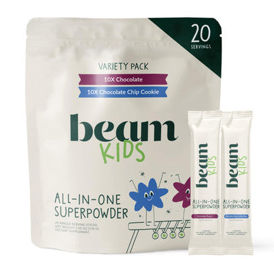 Beam Kids Multivitamin Powder Kids Vitamins with Greens Probiotic & Prebiotic Immune Support for Children & Toddlers No Artificial Sweeteners for Picky Eaters 20 Servings Variety Pack