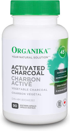 Organika Activated Charcoal- Homeopathic Charcoal, Digestive Support, Detox, Gas And Bloating Support- 90Vcaps