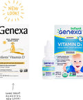 Genexa Infants Vitamin D Drops 90 Servings Promotes Healthy Growth Organic Gluten Free NonGMO