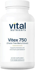 Vital Nutrients Vitex 750 | 750mg Chaste Tree Berry Extract | Support for Hormone Fertility and Menstrual Cycle Balance | Gluten Dairy Soy | Non-GMO | 120 Capsules