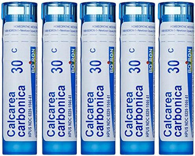 Boiron Homeopathic Medicine Calcarea Carbonica 30C Pellets 80Count Tubes (Pack Of 5)