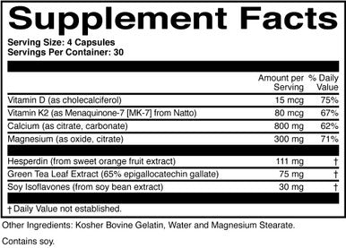 ScienceBased Health Boneprotect - Advanced Calcium Supplement For Bone Health - 800 Mg. Calcium, Vitamin D, Vitamin K, Soy Isoflavones, Hesperidin, Green Tea Extract - 120 Capsules