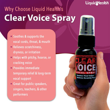 Liquidhealth Clear Voice Vocal Spray Strawberry Lemonade (3pack)