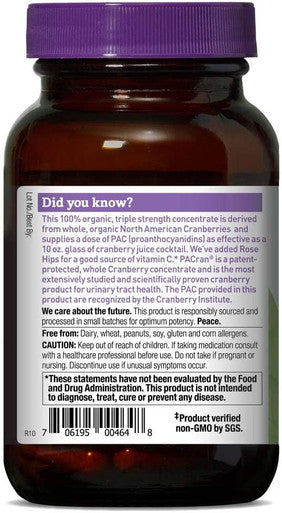 Oregons wild Harvest NonGMO Gluten Cranberry Organic Herbal Supplements 60 Count