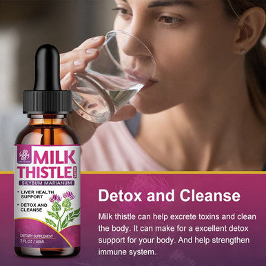 iMATCHME Milk Thistle Liquid Drops, Liver Support Supplement for Liver Cleanse Detox & Repair, Milk Thistle Extract Organic, Non-GMO, Alcohol-Free, Vegetarian & Gluten-Free (2 Fl.Oz)