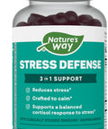 Nature's Way Stress Defense Stress Reducing Supplement Gummies with Ashwagandha, Vitamin B6, Supports Balanced Cortisol Response*, Raspberry Flavored, 90 Count