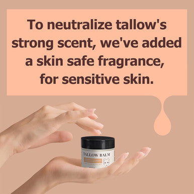 Beef Tallow For Skin, Tallow Face Moisturizer, Grass Fed Beef Tallow And Unadulterated Honey, Soothes Dryness, Repairs The Skin Barrier, 2 Oz