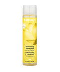 DERMA E Restoring Shampoo for Volume and Shine Sulfate Free Volumizing Shampoo with Lemongrass and Vitamin E Restoring Color Care Shampoo, 10 oz