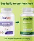 Bestvite Bioperine 10mg (120 Vegetarian Capsules) - No Stearates - Vegan - Non GMO - Gluten - Absorption Enhancer