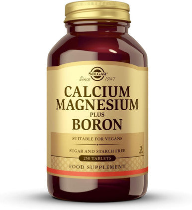 Solgar Calcium Magnesium Plus Boron - 250 Tablets - Non-Gmo, Vegan, Gluten Free, Dairy Free, Kosher - 83 Servings