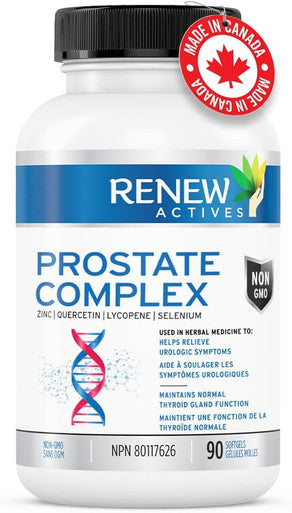 ReActives Prostate Complex Supplements Formula For Prostate, Thyroid, Eye Health & Immune System Antioxidant Blend For Men S Wellness 90 Softgels Made In Canada