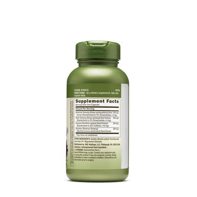 GNC Herbal Plus Triple Ginsa Rush, 100 Capsules