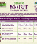 NOW Foods, Organic Monk Fruit Extract Powder, Zero-Calorie, 3.7 oz